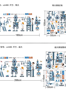 人工智能编程贴纸贴画AI机器人