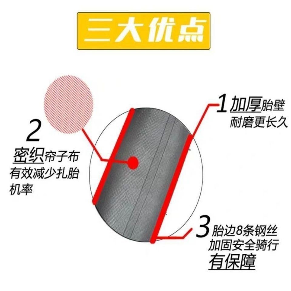 东岳自行车轮胎内外胎26寸1.95/24x2.125单车2220寸山地车配件 - 图2