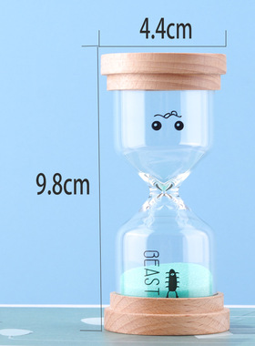 原木沙漏木质木盖玻璃沙漏1分钟-30分钟玻璃沙漏计时器时间管理器