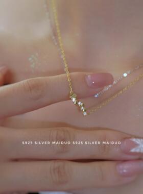 甜心小爱心s925纯银锁骨链