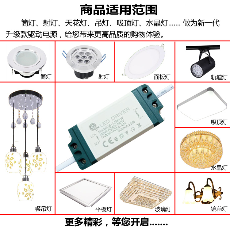 led电源驱动器driver镇流器平板灯吸顶射灯整流器变压器20w30W36W - 图1