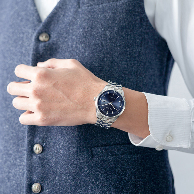 西铁城官网日本正品光动能钢带腕表 西铁城手表日韩腕表