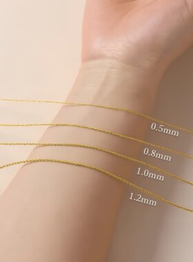 细金线吊坠项链弹簧扣女款