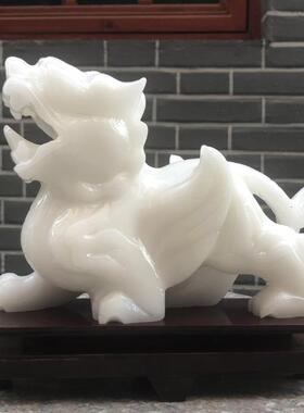 白玉貔貅摆件客厅办公室装饰礼品