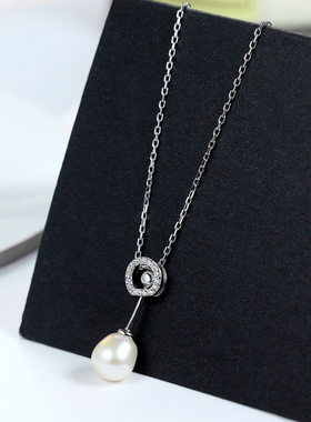 伊泰莲娜925银淡水珠优雅女项链