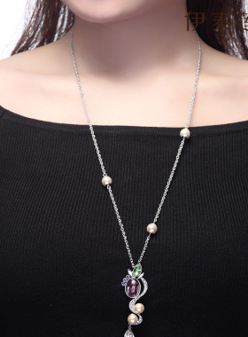 伊泰莲娜项链长款仿半宝服饰