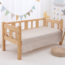 Crib small bed linen pure cotton autumn and winter children splicing bed linen newborn A type of bed bedding can be customized