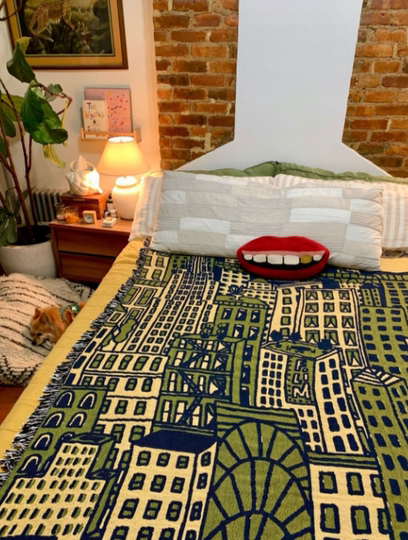 High-rise building sofa cover ins internet celebrity camping carpet multi-function nap blanket sofa cover cloth background cloth tapestries