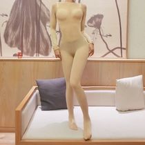 High number of sizes 120D velvet one-piece clothes corset jacket open crotch even pantyhose clothing plastic body clothing black meat color