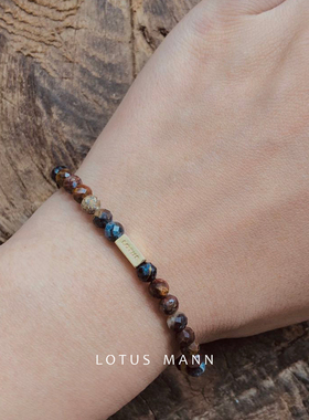 自然油画.彼得石Single Pietersite Bracele猫眼细手链