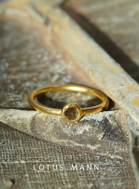 自然尤物.单颗玫瑰切胡椒香槟钻石戒指