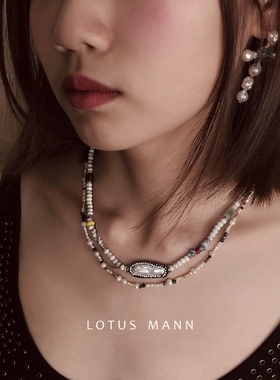 巴洛克.珍珠多宝与howlite项链手链宝石路塔斯曼lotus mann