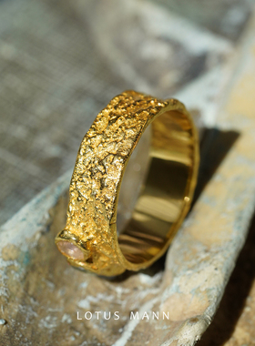 金箔.手工银镀金金戒指路塔斯曼