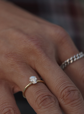 双色金属925银与黄铜骷髅戒指