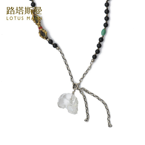 限量晶柱 白水晶编织款925银黑玛瑙项链 路塔斯曼 - 图3
