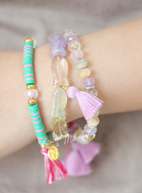 路塔斯曼手链花前半宝石祈愿