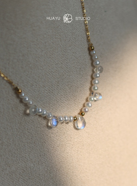 天然石项链女款轻奢小众设计感