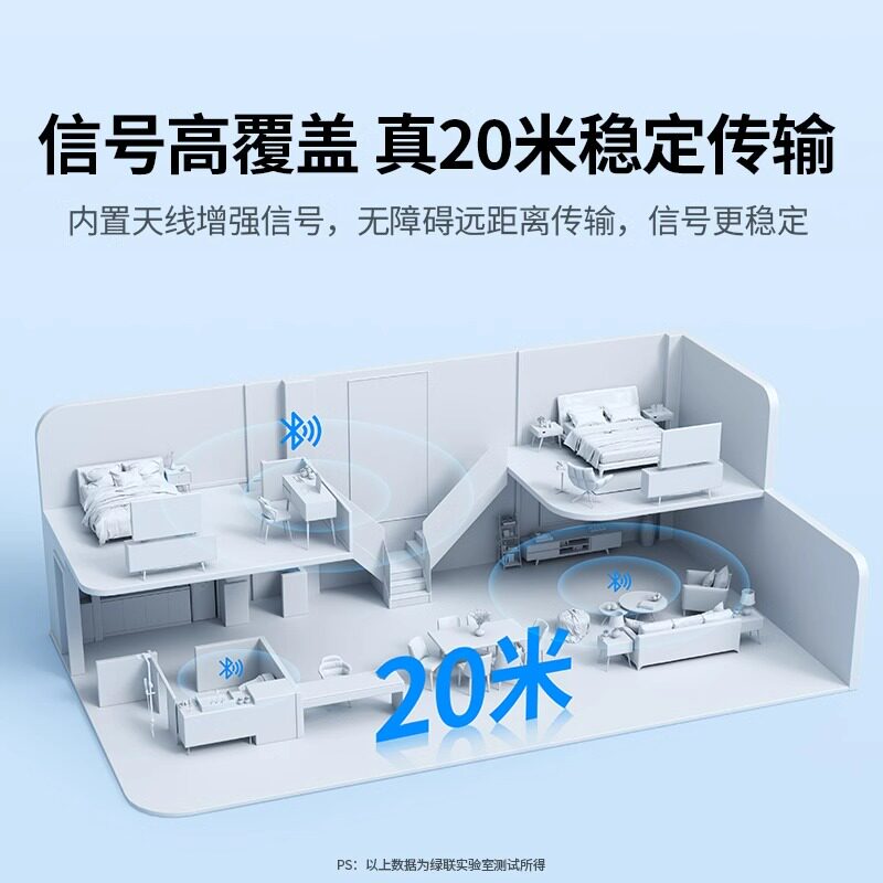 绿联蓝牙适配器usb模块台式机电脑接收器发射5.3驱动连接无线耳机