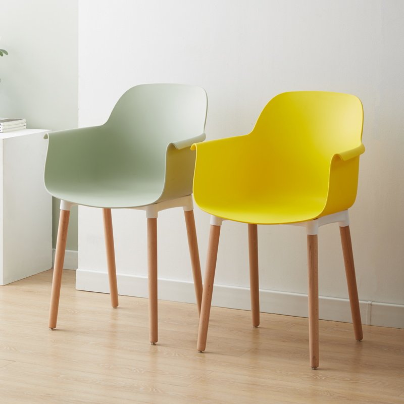 休闲椅子彩色等位椅子商用木腿椅子休息椅子,淘宝优惠券,粉丝福利购,淘宝优惠卷