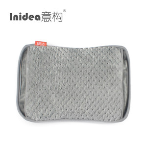 意构热水袋套 双插手毛绒外套 可拆洗暖手宝电套子