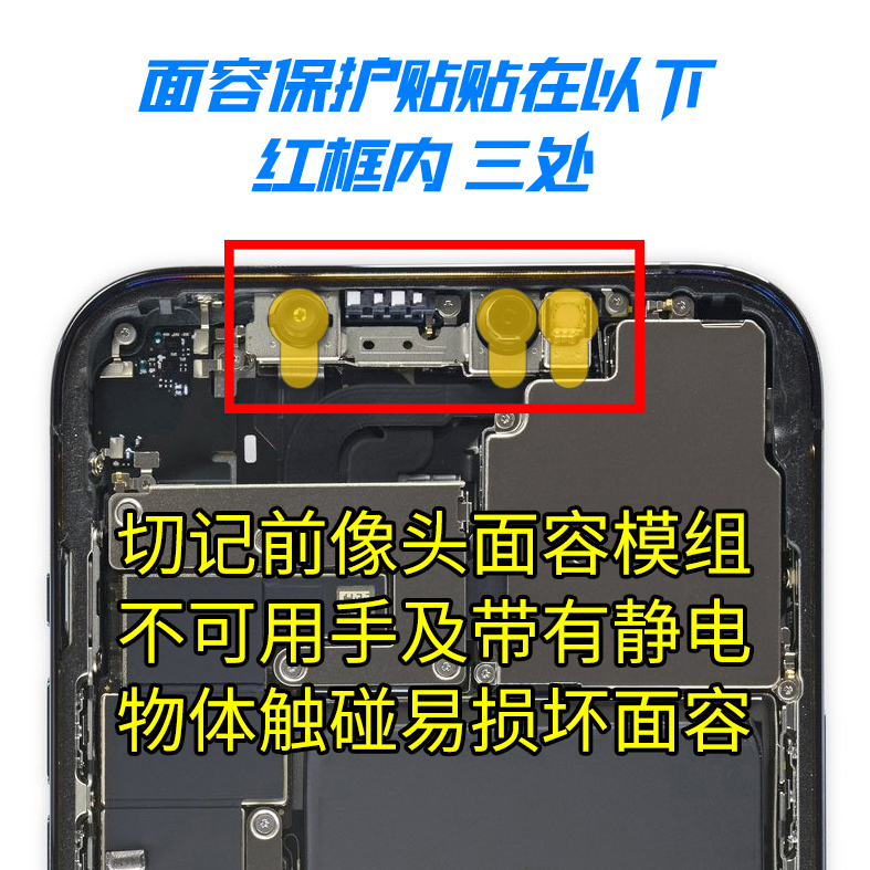 适用苹果iPhone手机 前后摄像头 保护贴纸 点阵模块面容贴 镜头贴 - 图0