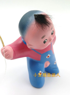 天津泥人童趣陀螺礼盒套装工艺品