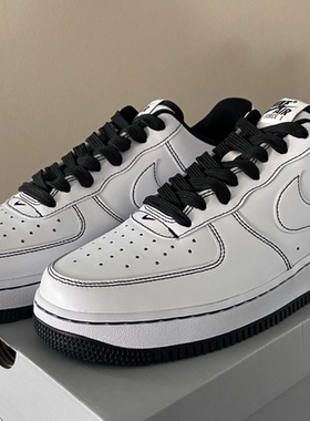 耐克nikeaf1low腰果花黑色鞋带