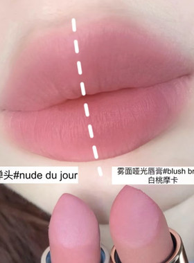 棕调裸粉玫瑰 高级低饱和粉棕唇泥子弹头浅桃米色口红淡颜whirl