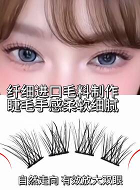 一枝南南推荐 兜兜甜DDT355 蚕丝感0.05mm仿真睫假睫毛斜飞高档睫