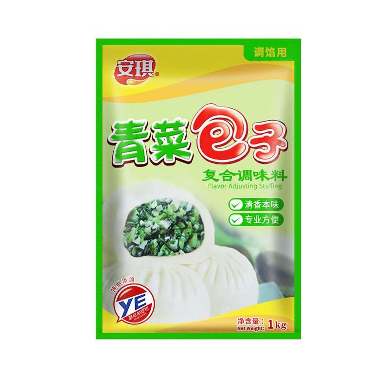 安琪包子调馅料1kg鲜肉粉丝青菜包子调味料酱肉香辣包子饺子馅料 - 图0
