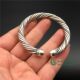 Twist twist Tibetan silver women's bracelet antique antique