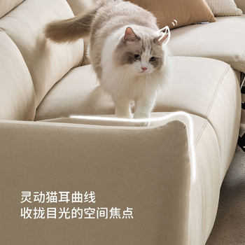 Chivas first class electric functional living room anti-cat scratch fabric sofa wabi-sabi ສີຄີມແບບແຖວຊື່ 51027