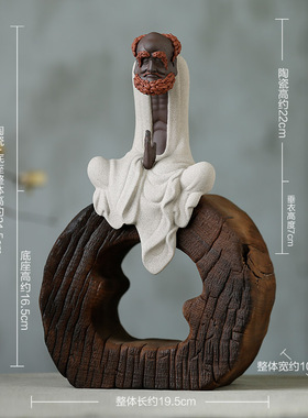 达摩摆件陶瓷工艺品家居玄关装饰