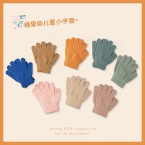 2023 new minimalist warm gloves Winter children mink fur cute outdoor anti-chilling motion for finger-all-finger gloves