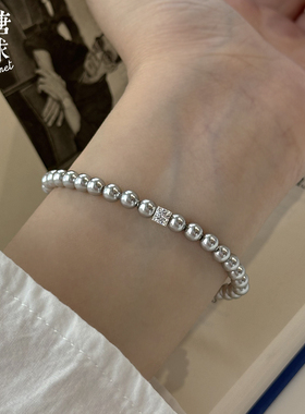 森糖施家珍珠爆闪锆石弹力绳手链