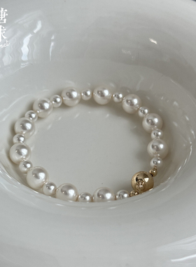 森糖星球施家珍珠金球磁铁扣手链