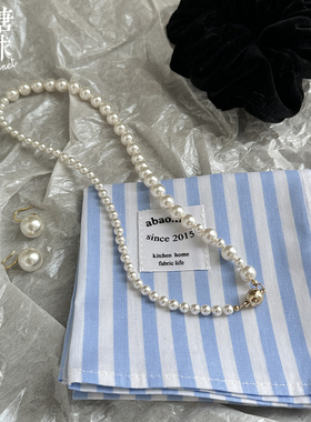 森糖不规则磁铁正圆施家珍珠项链