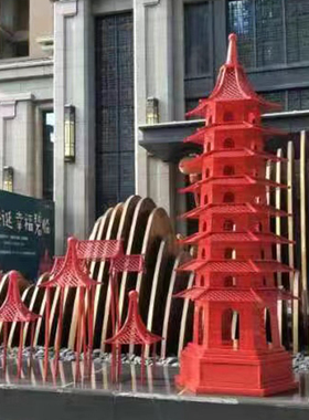 东方明珠摄影道具落地摆件定制