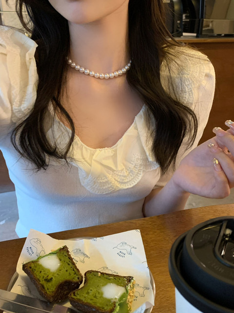 One-piece treasure pearl necklace