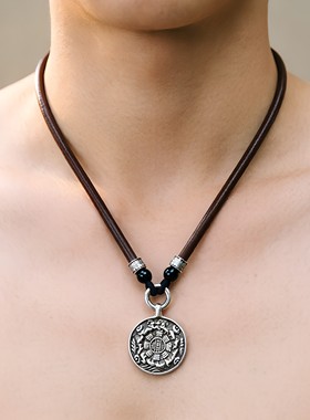 头层牛皮粗款项链绳4mm男女通用