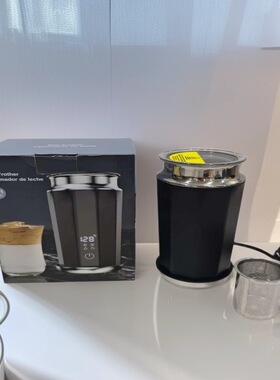 110V电动奶泡机家用自动冷热双打