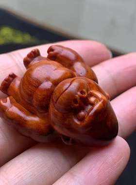 实木大猩猩小号金刚木雕盘玩钥匙扣小叶紫檀吊坠红木把玩文玩挂件