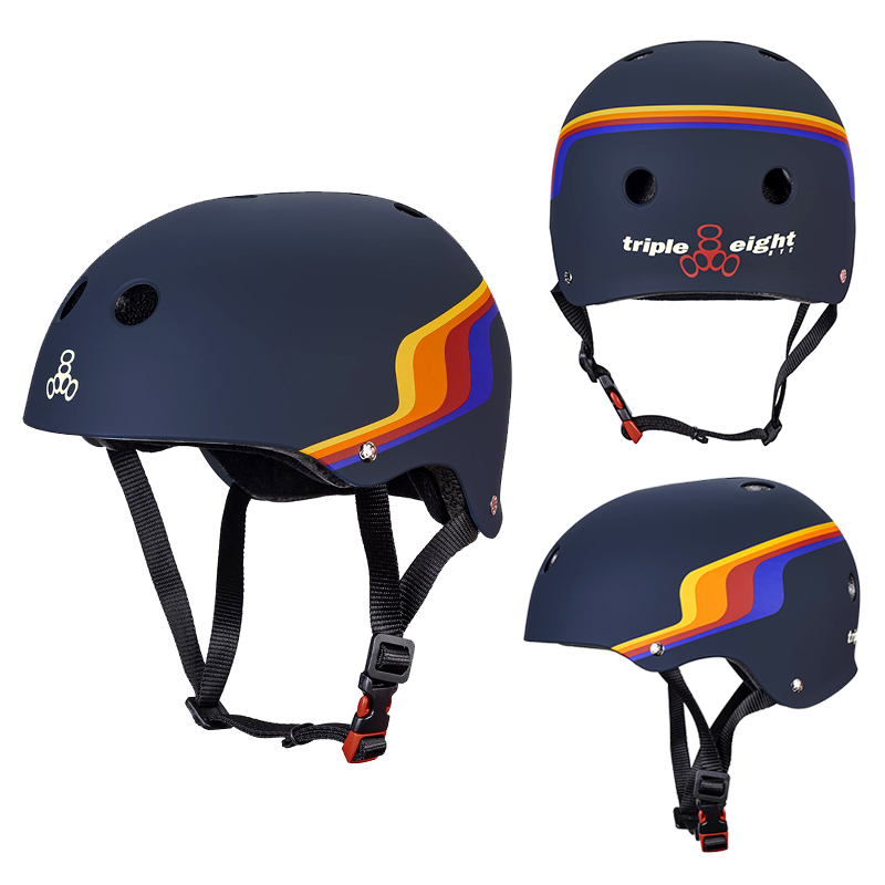 美国Triple Eight 888头盔滑板陆地冲浪轮滑滑雪骑行电动车T8头盔 - 图3