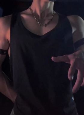 男生皮革臂环体育生1S0M衬衫袖箍型男袖环臂带项圈项链颈环上臂环