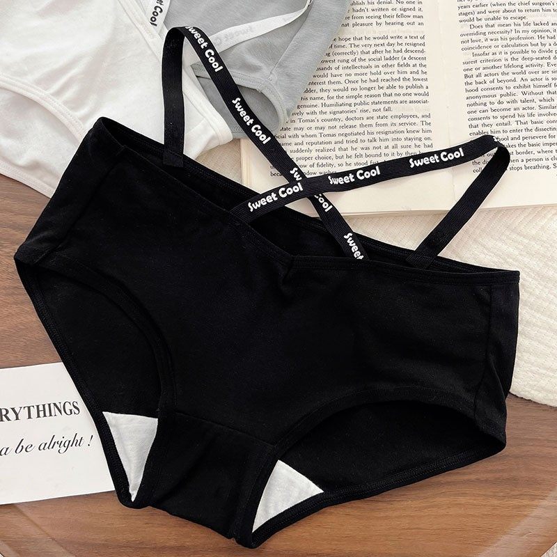 轻氧小蛮腰~字母交叉系带性感纯棉内裤女简约夏季薄款少女三角裤,淘宝优惠券,粉丝福利购,淘宝优惠卷