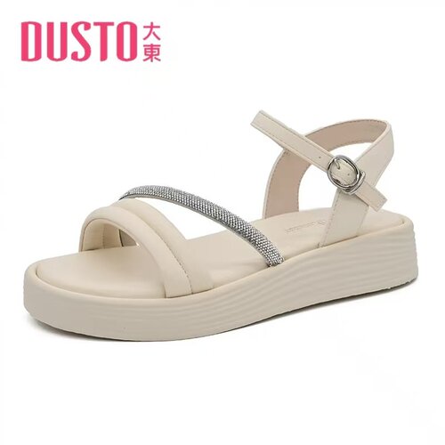 大东凉鞋女24夏季新款外穿仙女风防滑舒适软底一字带凉鞋24X1728 - 图2