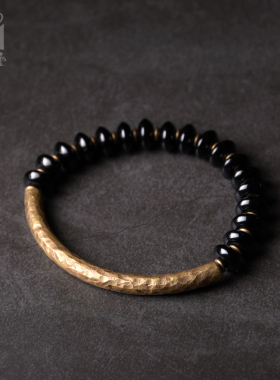 非鱼之家原创黑玛瑙手链潮百搭