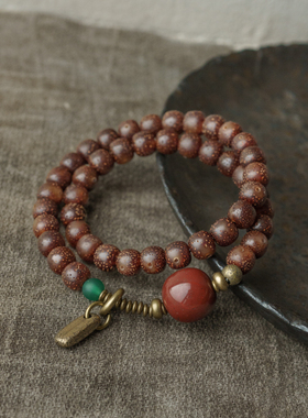 非鱼之家原创民族风星月菩提手链