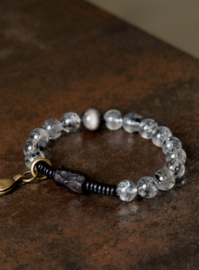 小众设计天然水晶云母手串手饰