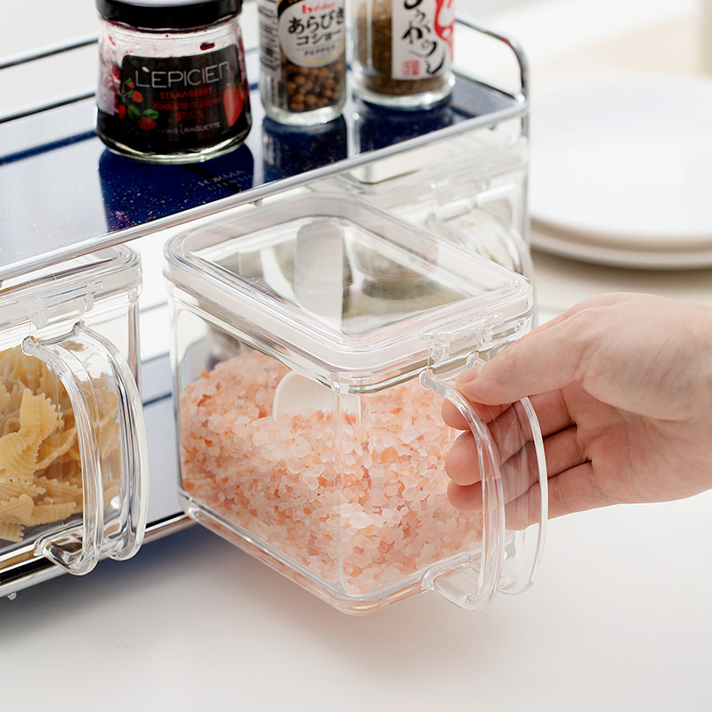 日本asvel调料盒家用厨房高端组合套装味精辣椒罐香料收纳盒盐罐 - 图0